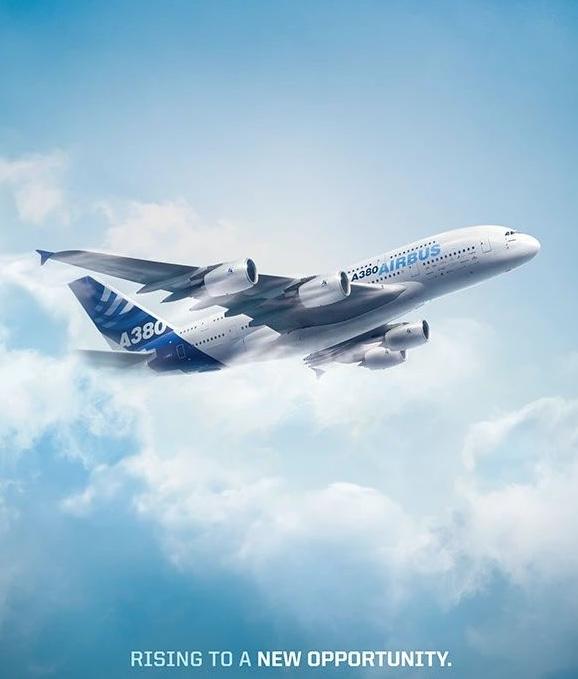 Airbus A380 double-deck wide-body commercial aircraft showcasing large-scale aerospace manufacturing